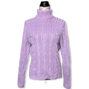 🍁SOLD🍁 Wainscott Cable Knit Turtleneck Pullover Sweater